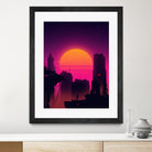 Retrowave City sunset by Muhammad Daffa Umar on GIANT ART - white photo illustration