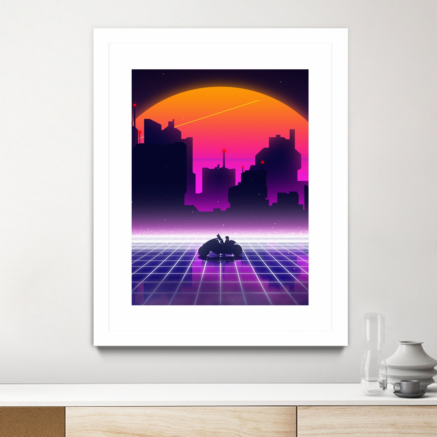 akira retrowave sunset by Muhammad Daffa Umar on GIANT ART - white photo manipulation