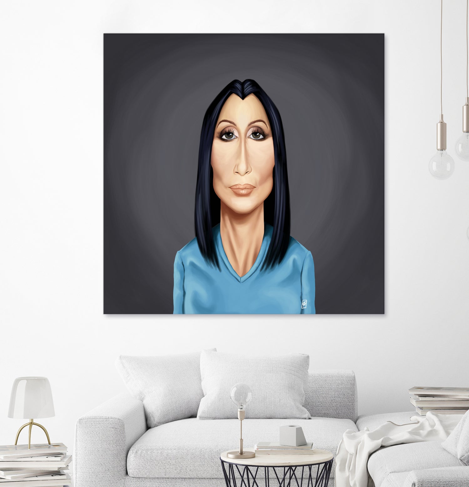 Cher by Rob Snow on GIANT ART - blue digital painting