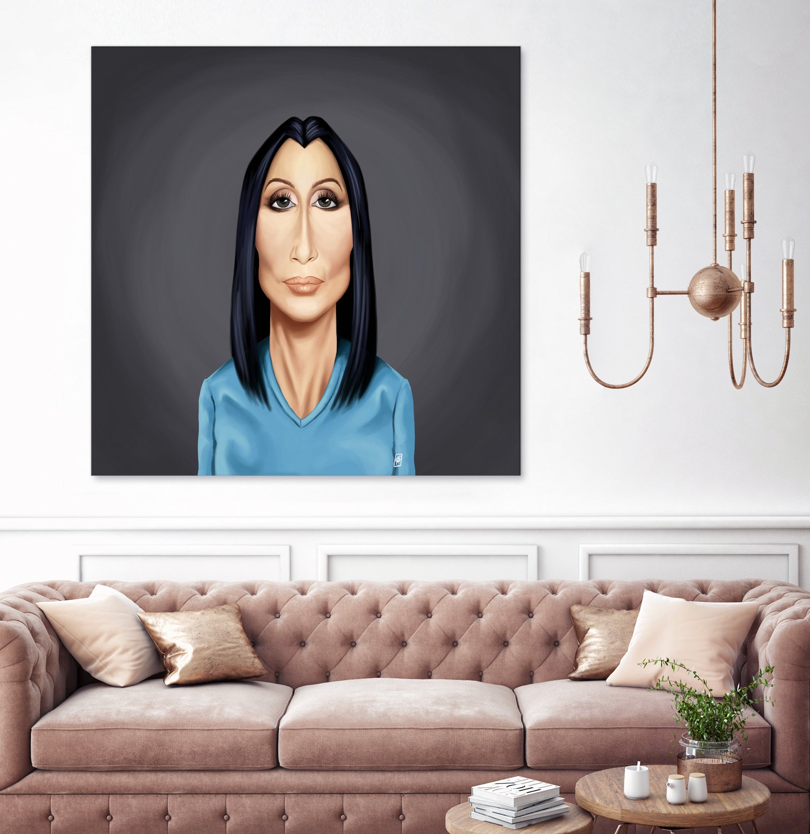 Cher by Rob Snow on GIANT ART - blue digital painting