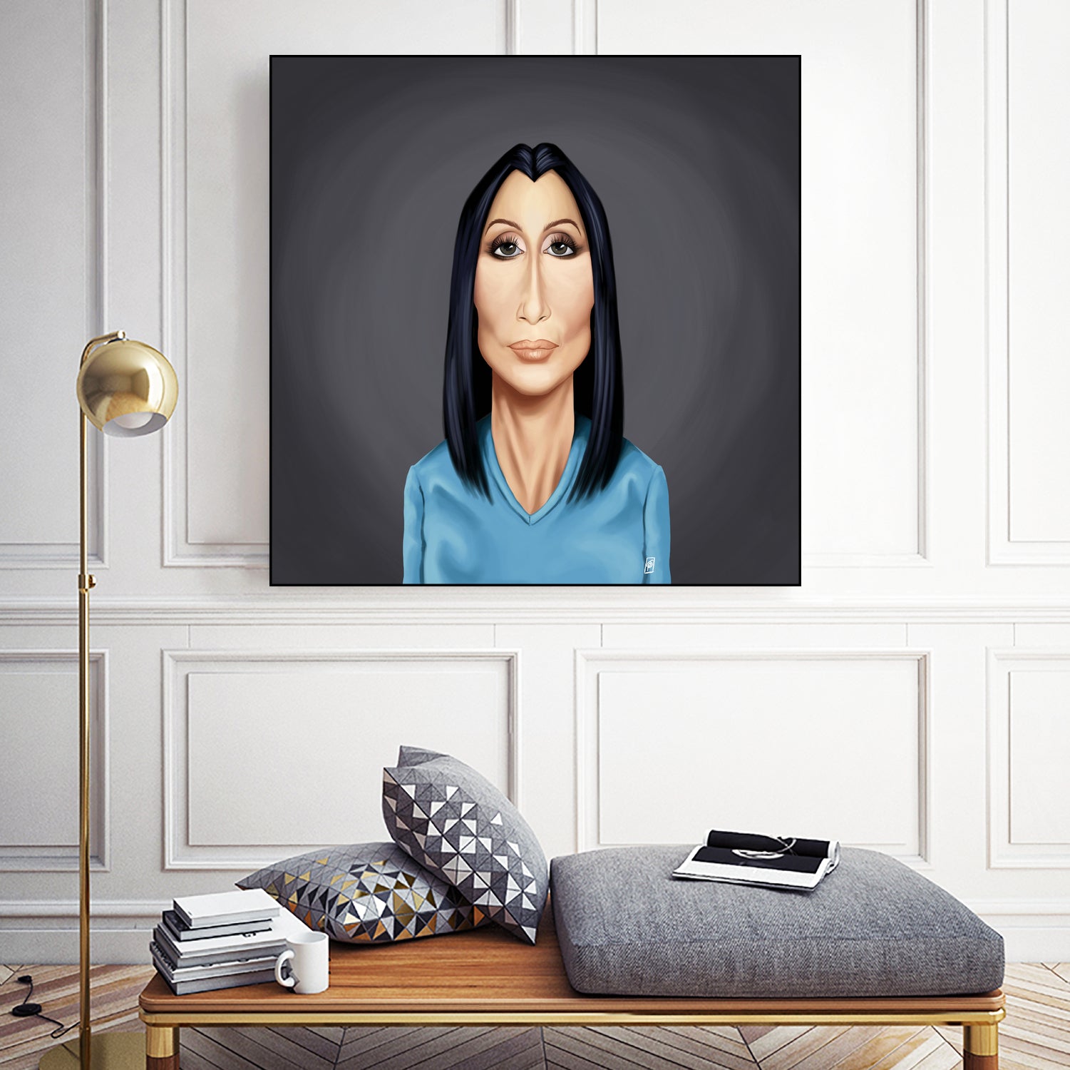 Cher by Rob Snow on GIANT ART - blue digital painting