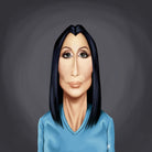 Cher by Rob Snow on GIANT ART - blue digital painting