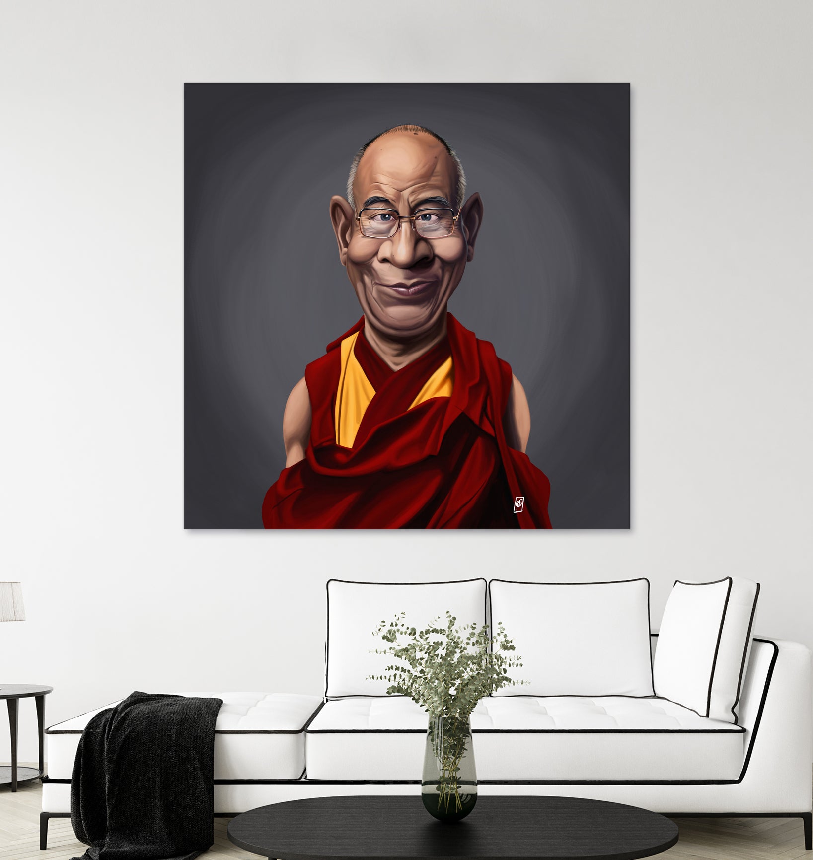 Dalai Lama by Rob Snow on GIANT ART - brown digital painting