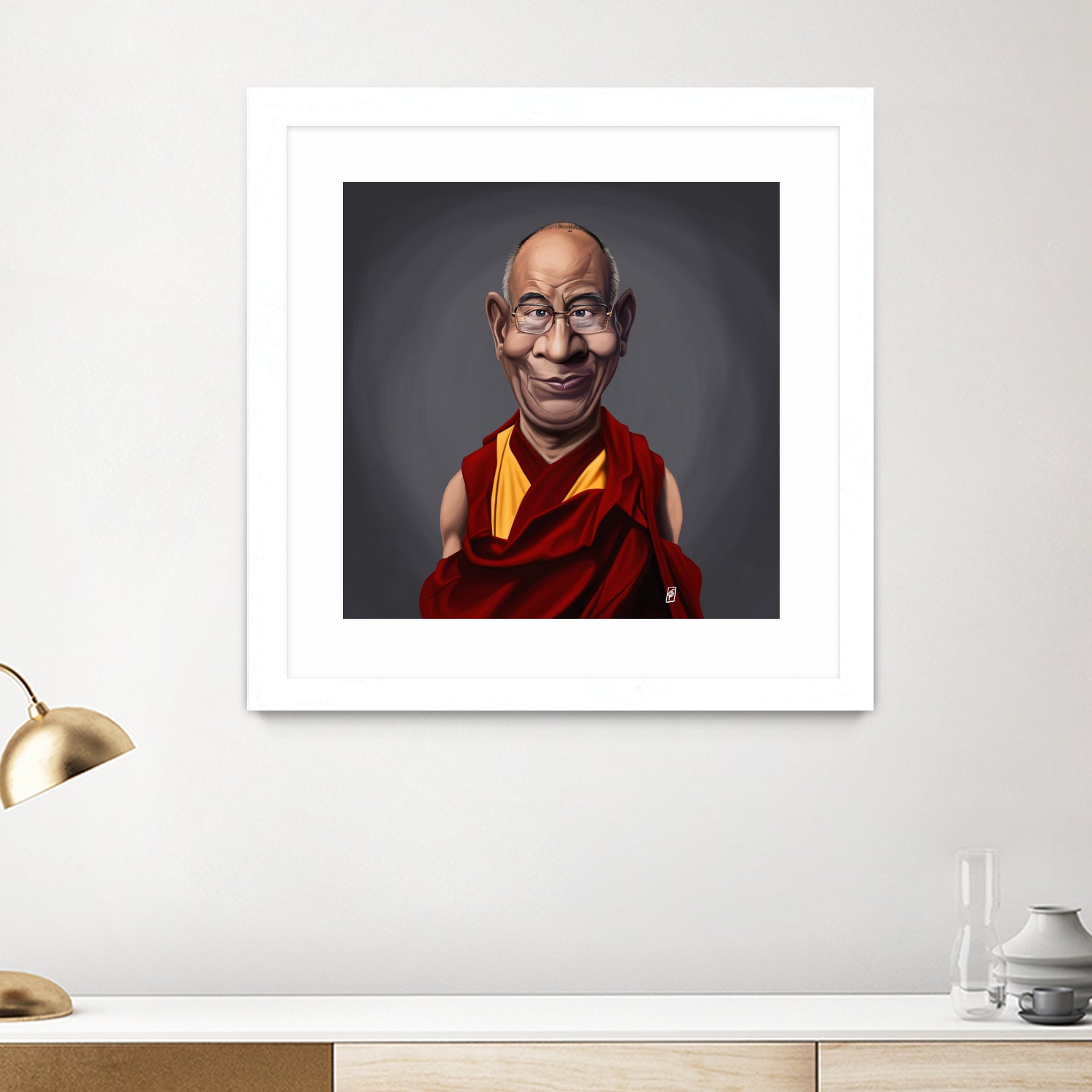 Dalai Lama by Rob Snow on GIANT ART - brown digital painting