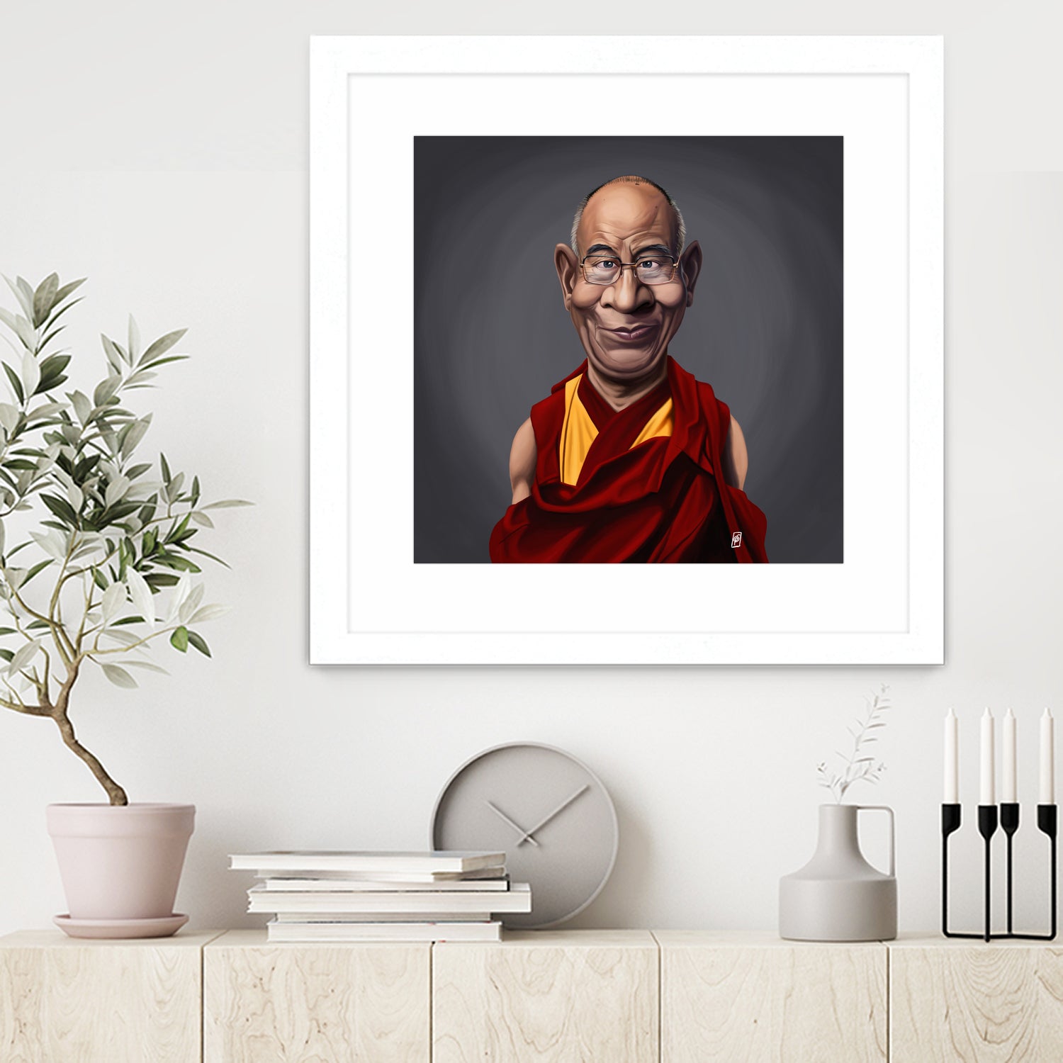 Dalai Lama by Rob Snow on GIANT ART - brown digital painting