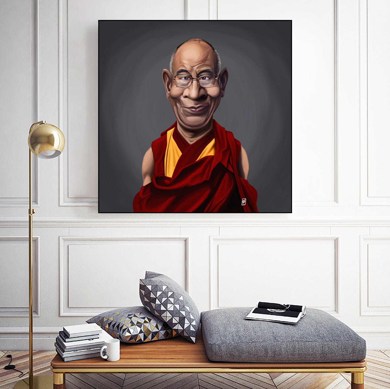 Dalai Lama by Rob Snow on GIANT ART - brown digital painting