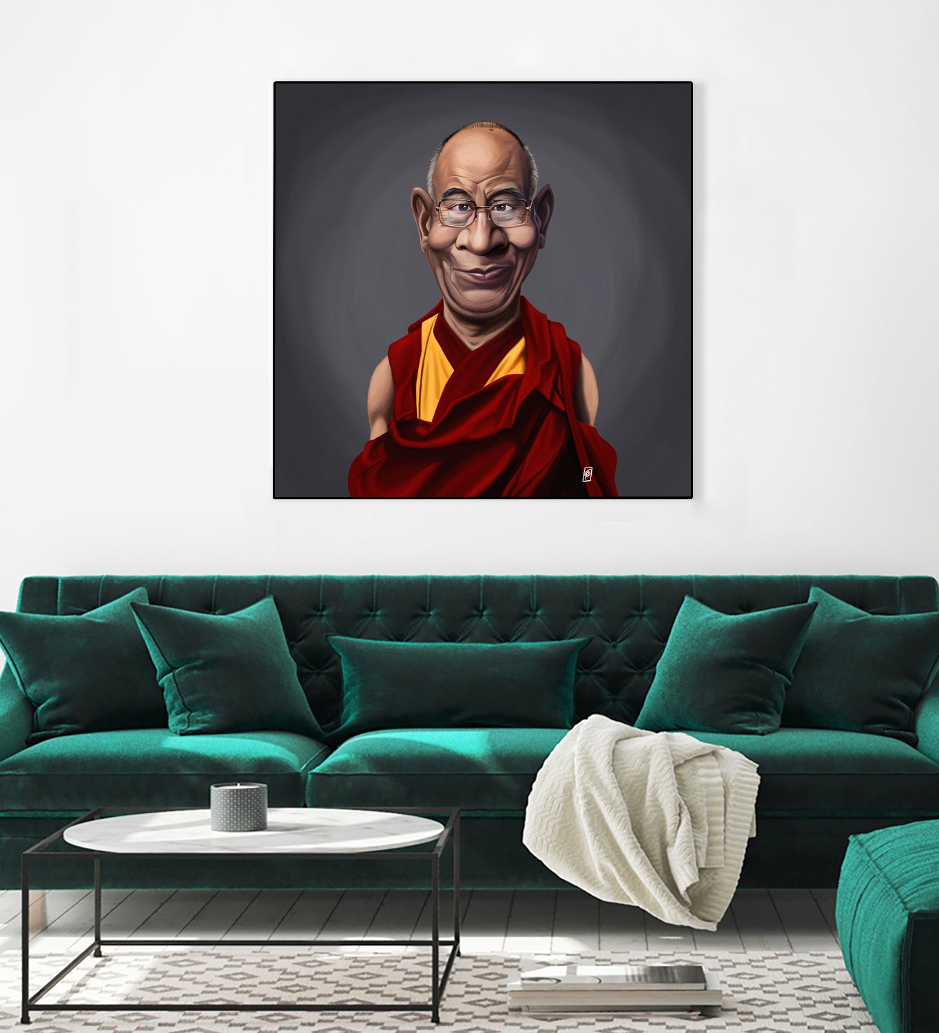 Dalai Lama by Rob Snow on GIANT ART - brown digital painting