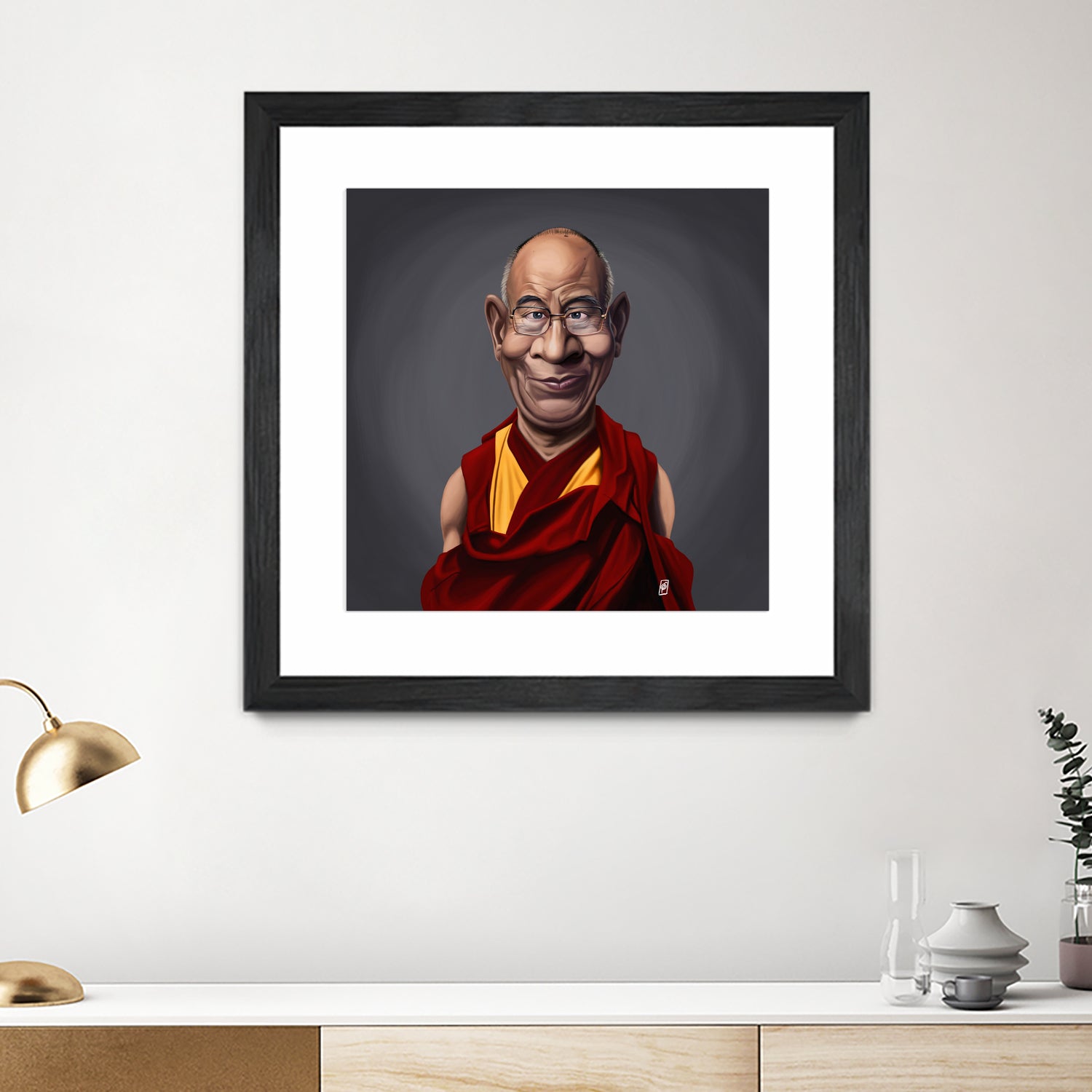 Dalai Lama by Rob Snow on GIANT ART - brown digital painting