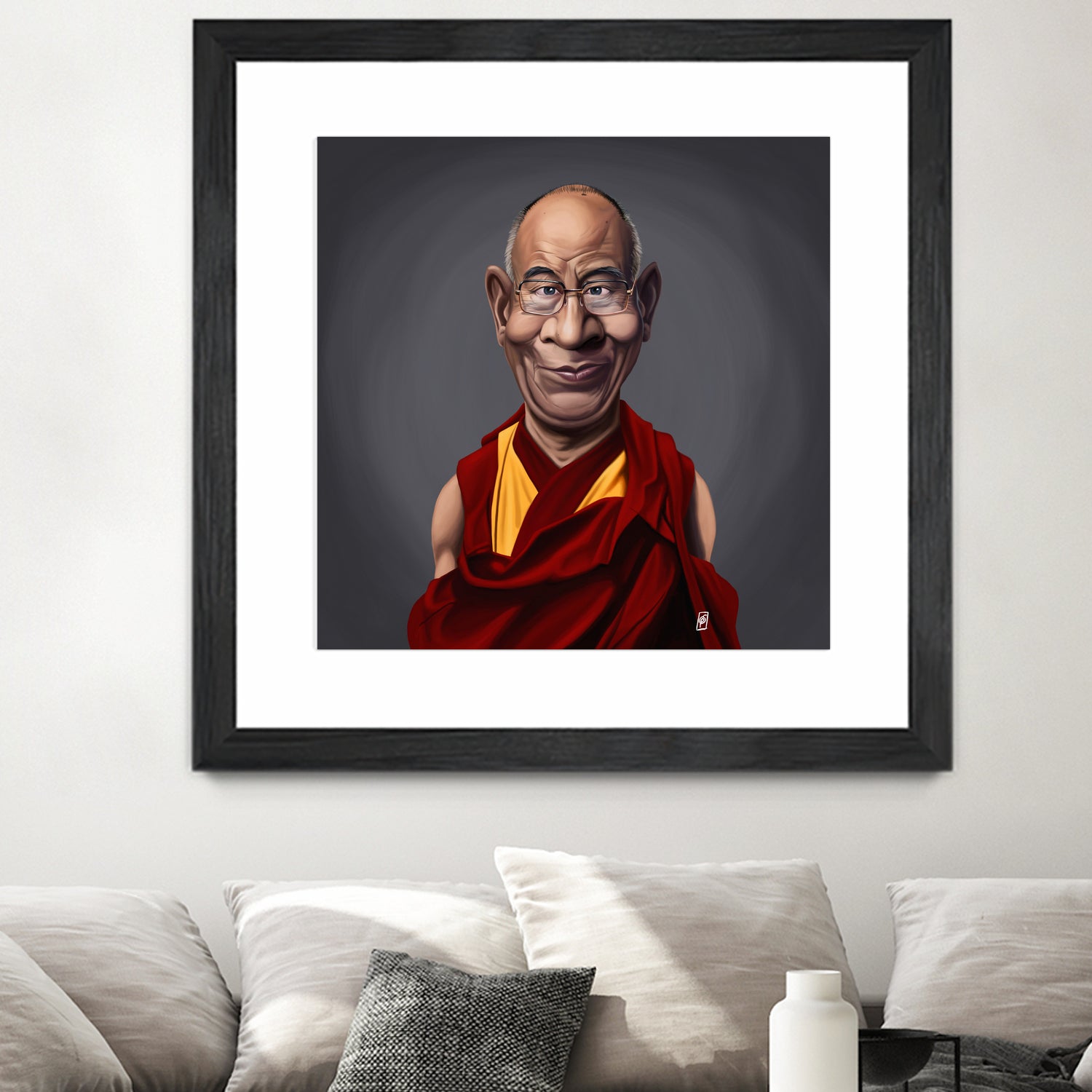 Dalai Lama by Rob Snow on GIANT ART - brown digital painting