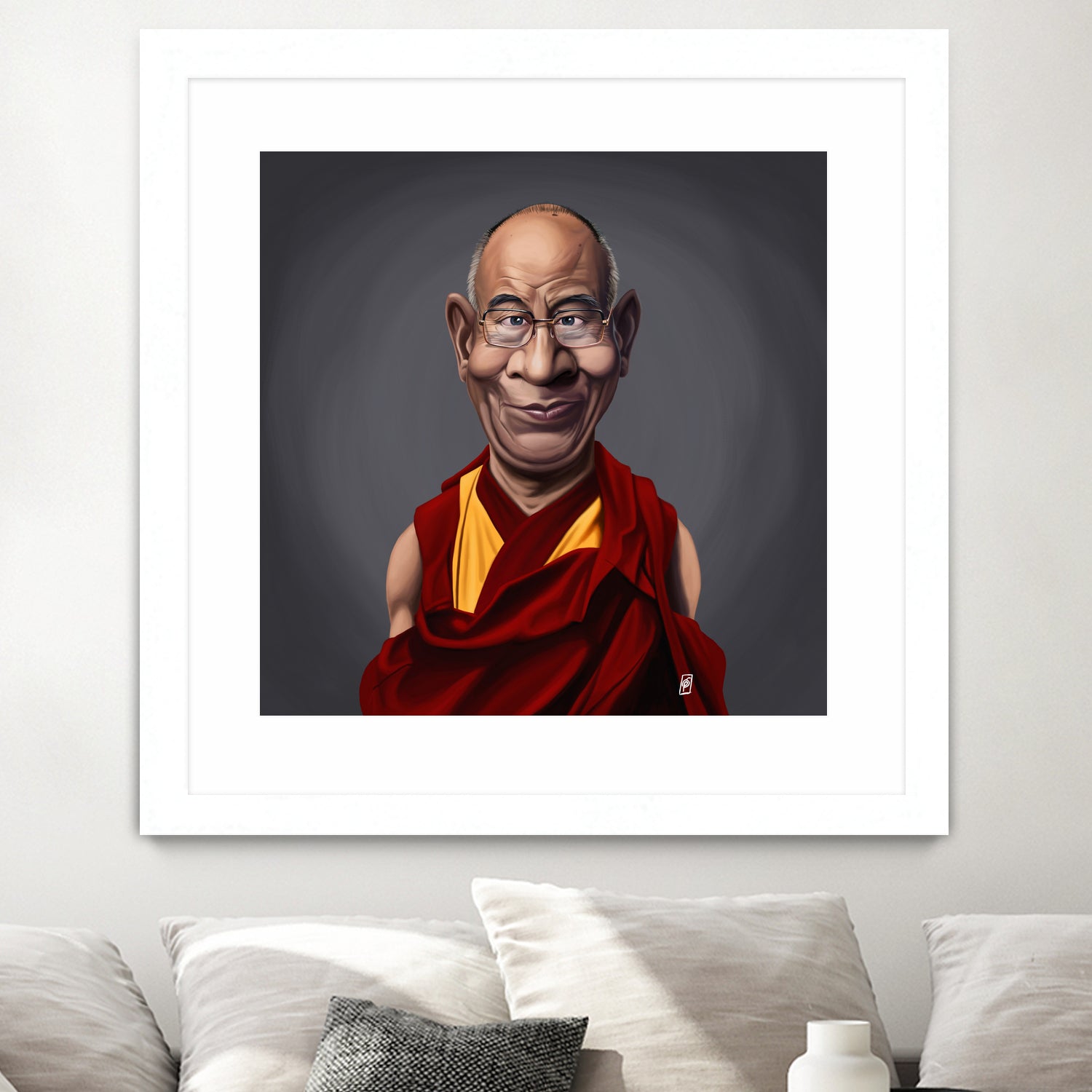 Dalai Lama by Rob Snow on GIANT ART - brown digital painting