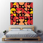 Funky Retro Pattern warm colours by Tal Hayoun on GIANT ART - red vector illustration