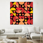 Funky Retro Pattern warm colours by Tal Hayoun on GIANT ART - red vector illustration