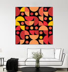 Funky Retro Pattern warm colours by Tal Hayoun on GIANT ART - red vector illustration