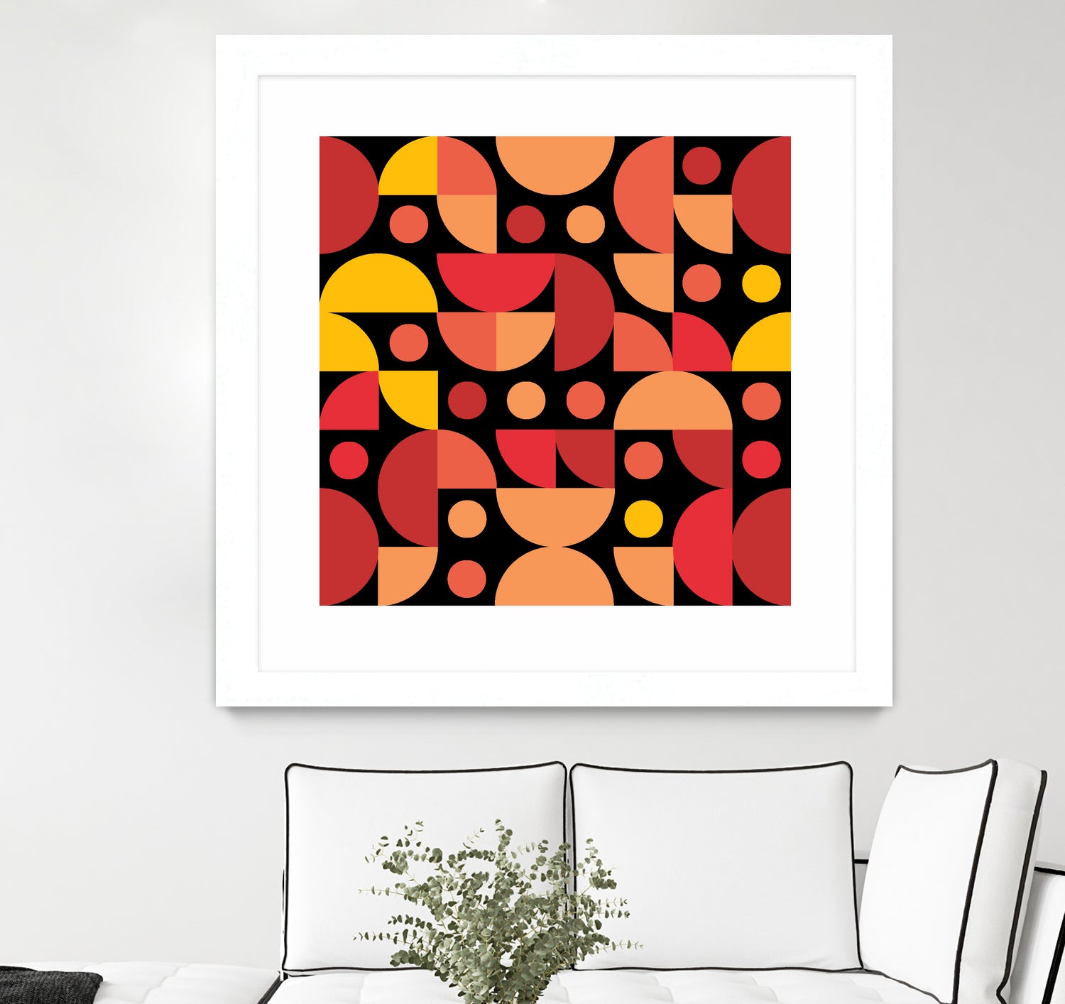 Funky Retro Pattern warm colours by Tal Hayoun on GIANT ART - red vector illustration