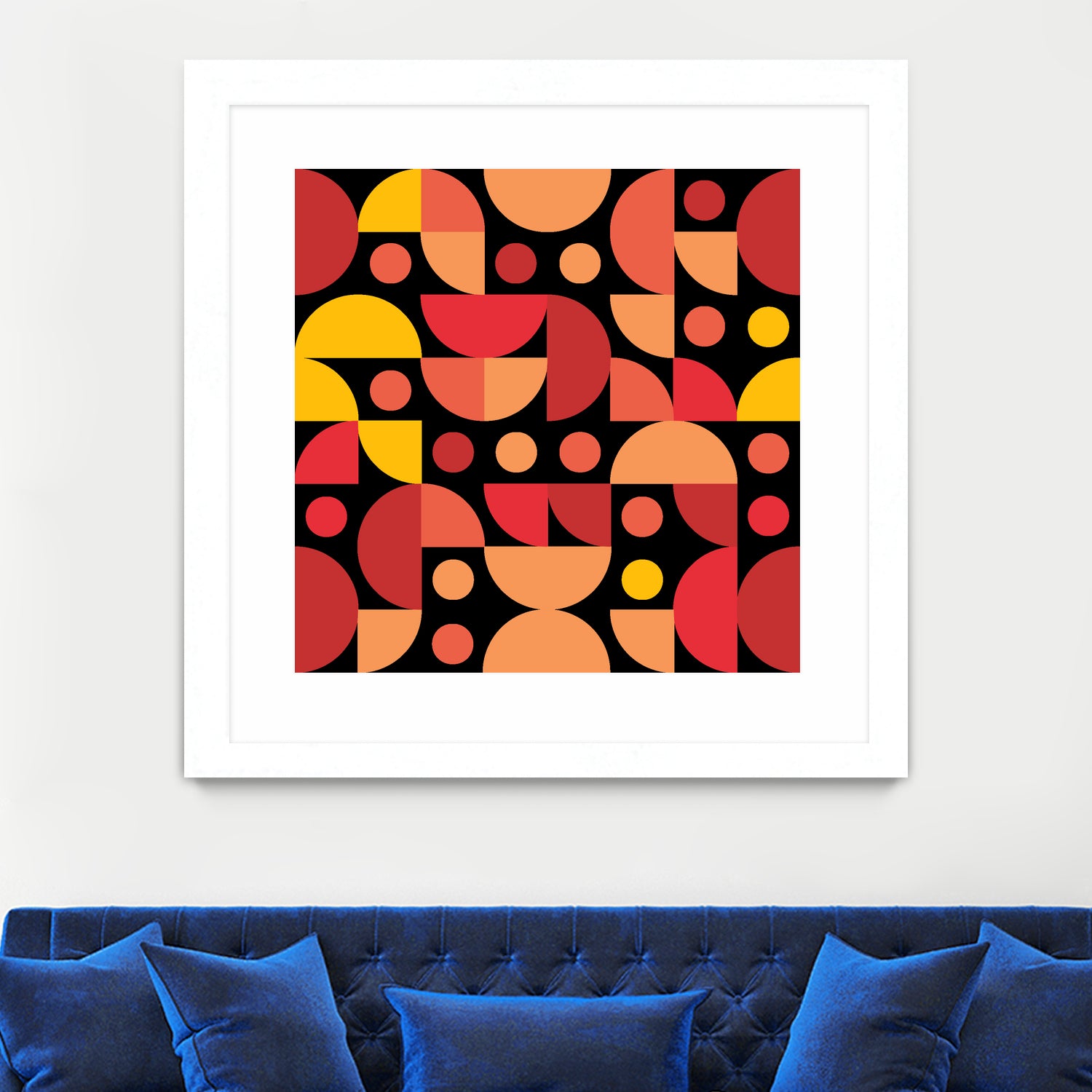 Funky Retro Pattern warm colours by Tal Hayoun on GIANT ART - red vector illustration