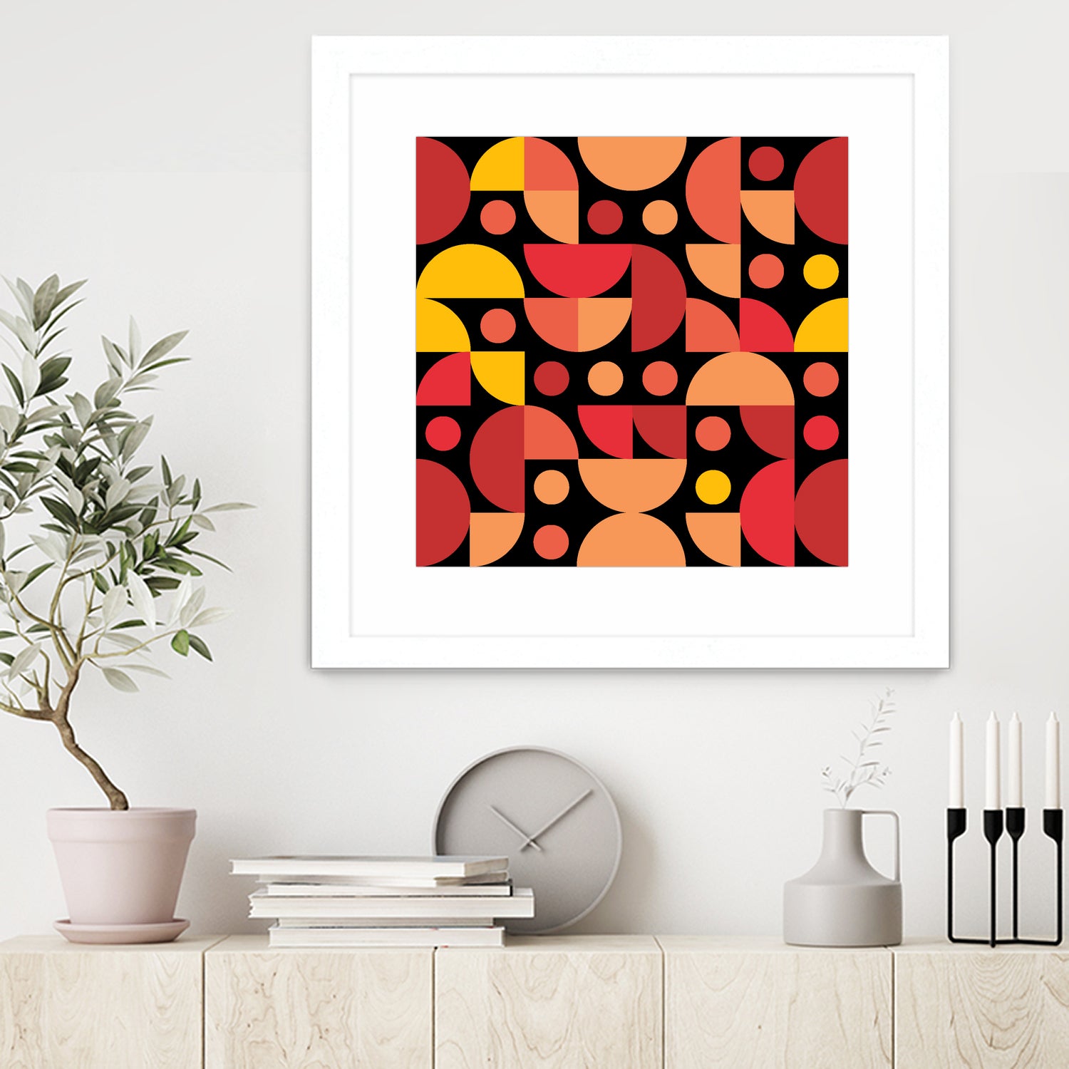 Funky Retro Pattern warm colours by Tal Hayoun on GIANT ART - red vector illustration