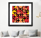 Funky Retro Pattern warm colours by Tal Hayoun on GIANT ART - red vector illustration