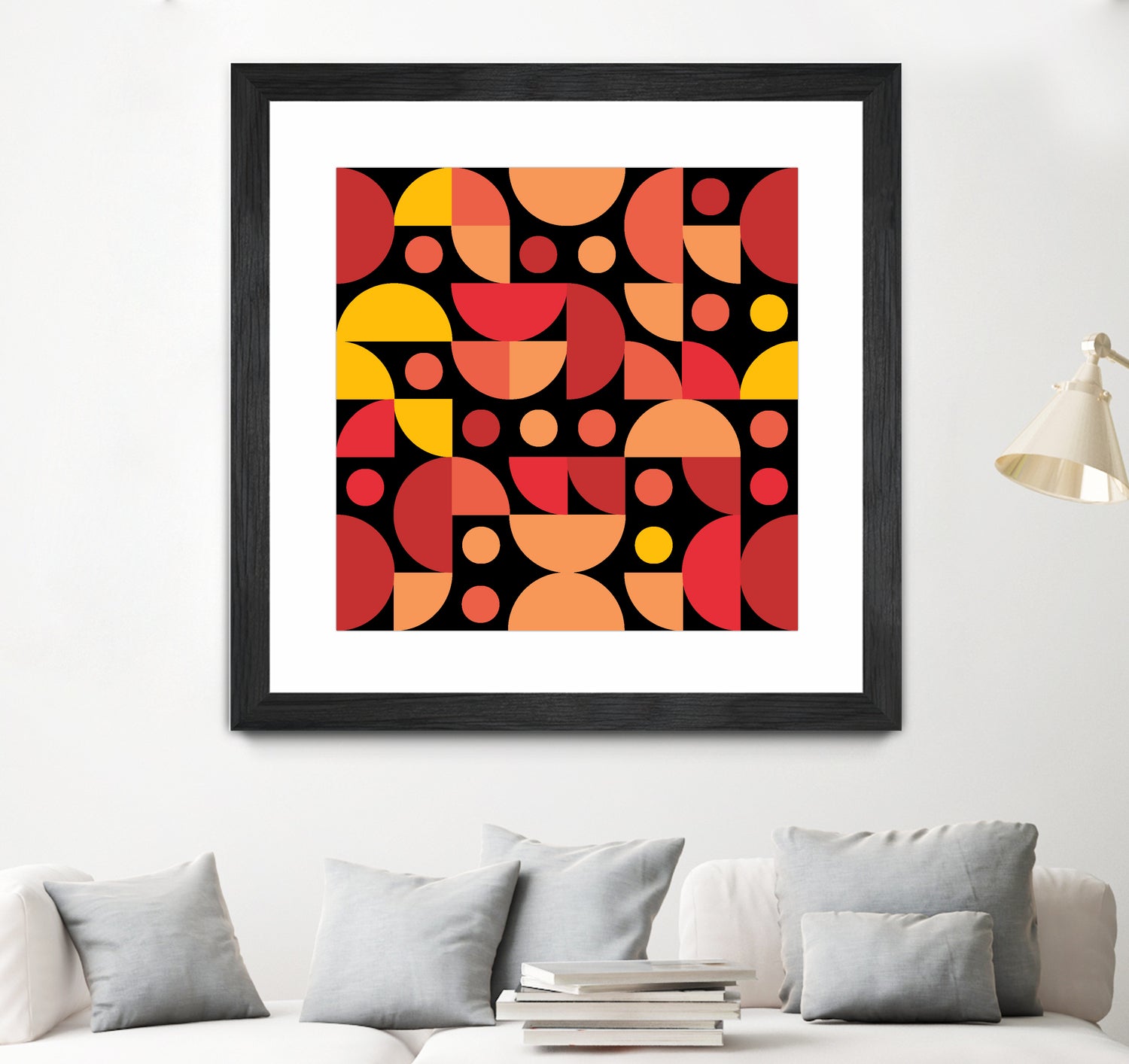 Funky Retro Pattern warm colours by Tal Hayoun on GIANT ART - red vector illustration