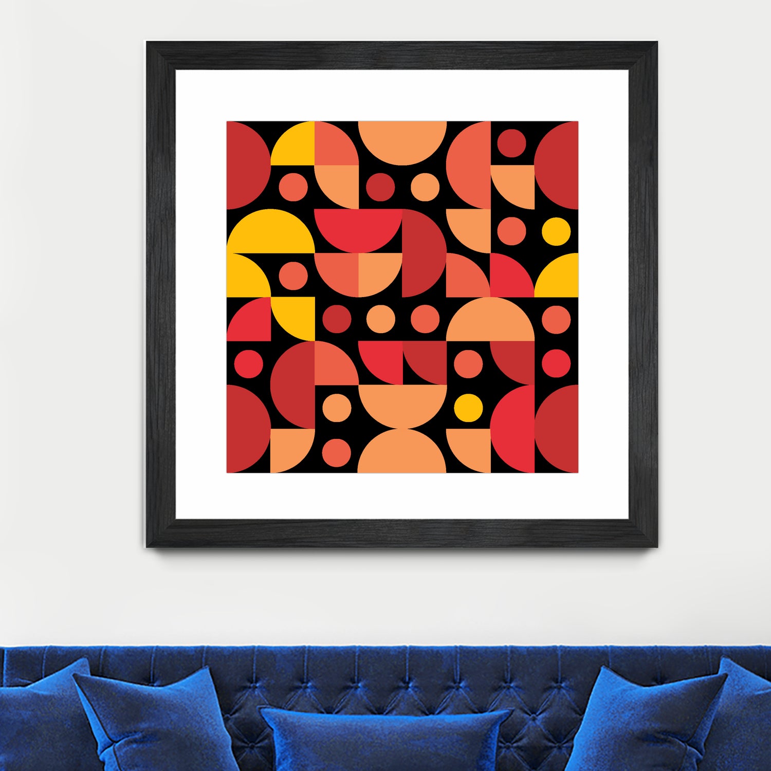 Funky Retro Pattern warm colours by Tal Hayoun on GIANT ART - red vector illustration