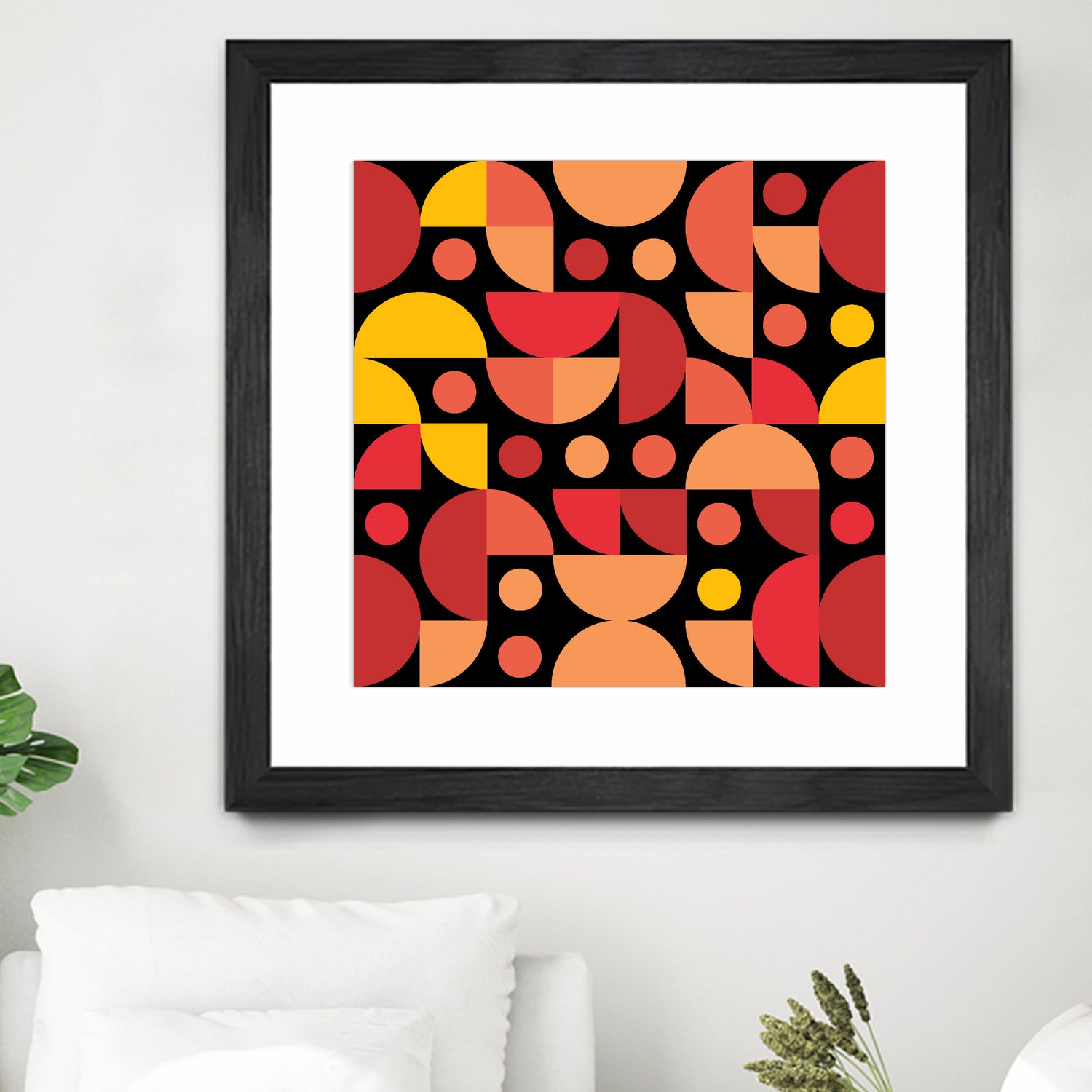 Funky Retro Pattern warm colours by Tal Hayoun on GIANT ART - red vector illustration