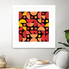 Funky Retro Pattern warm colours by Tal Hayoun on GIANT ART - red vector illustration