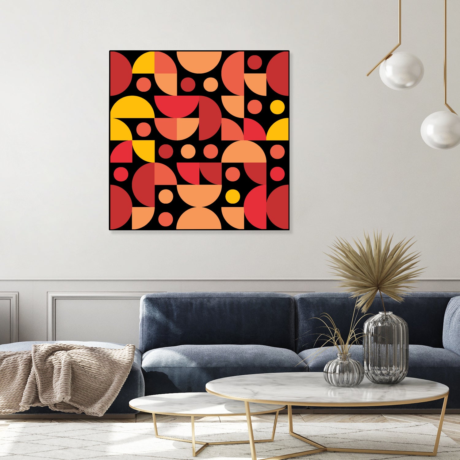 Funky Retro Pattern warm colours by Tal Hayoun on GIANT ART - red vector illustration