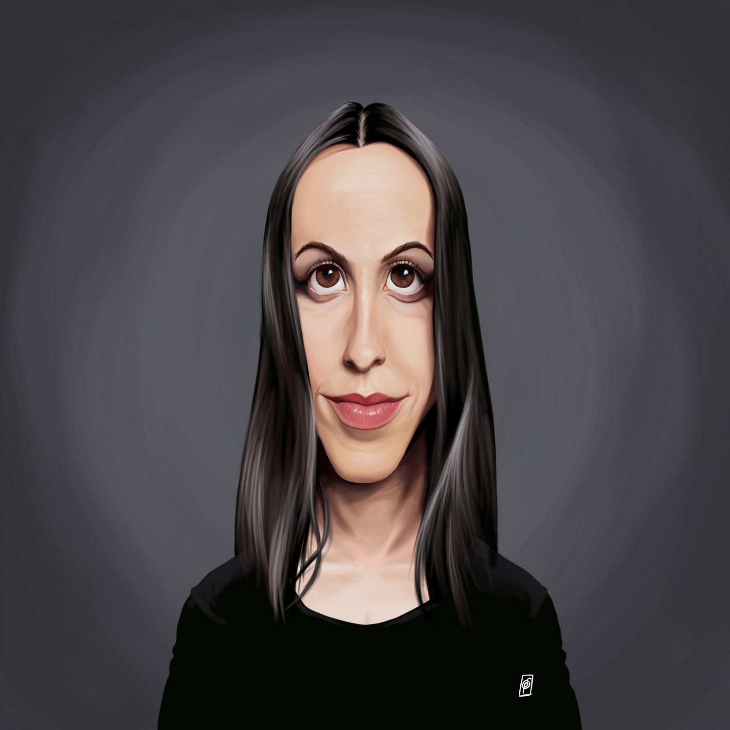 Alanis Morissette by Rob Snow on GIANT ART - black digital painting