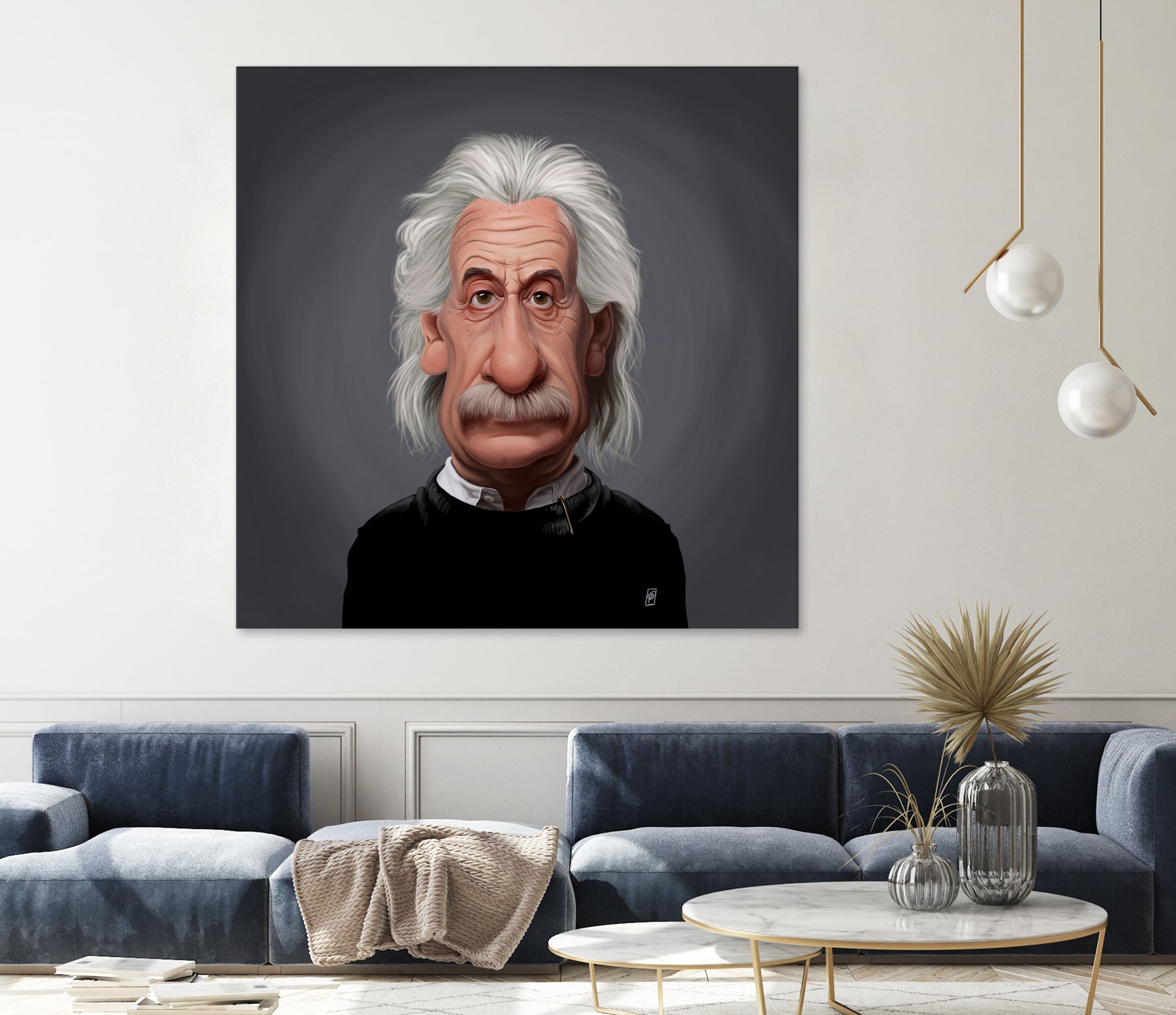 Albert Einstein by Rob Snow on GIANT ART - black digital painting