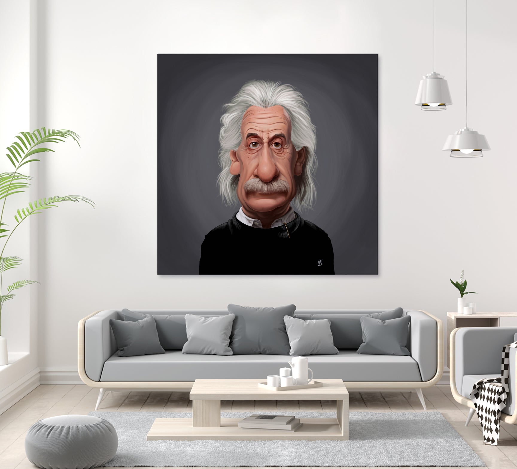 Albert Einstein by Rob Snow on GIANT ART - black digital painting