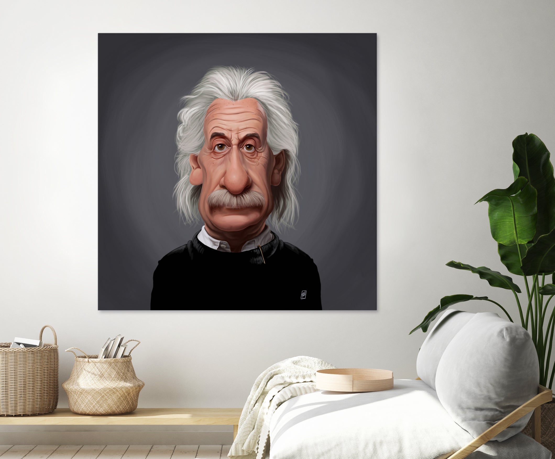 Albert Einstein by Rob Snow on GIANT ART - black digital painting