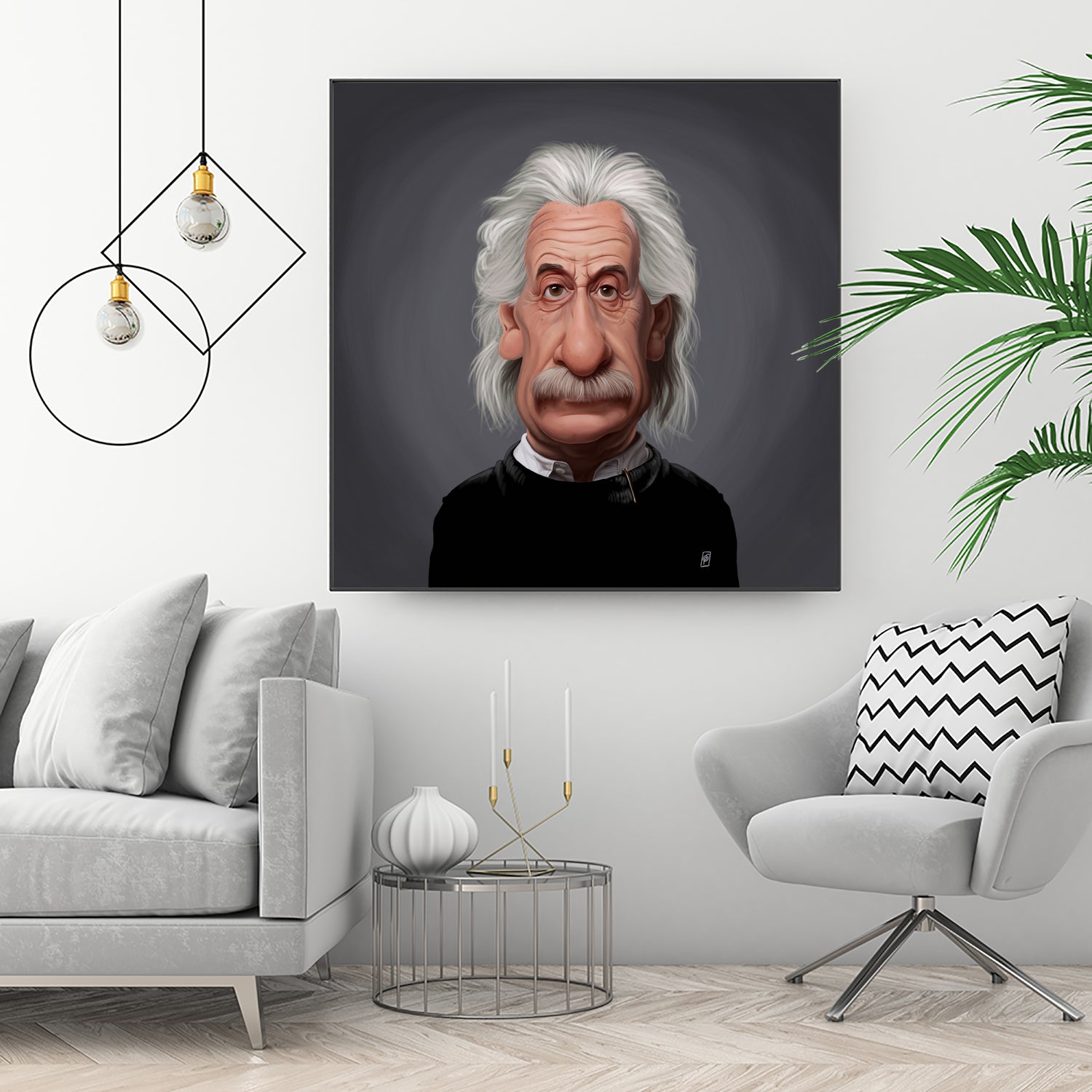 Albert Einstein by Rob Snow on GIANT ART - black digital painting