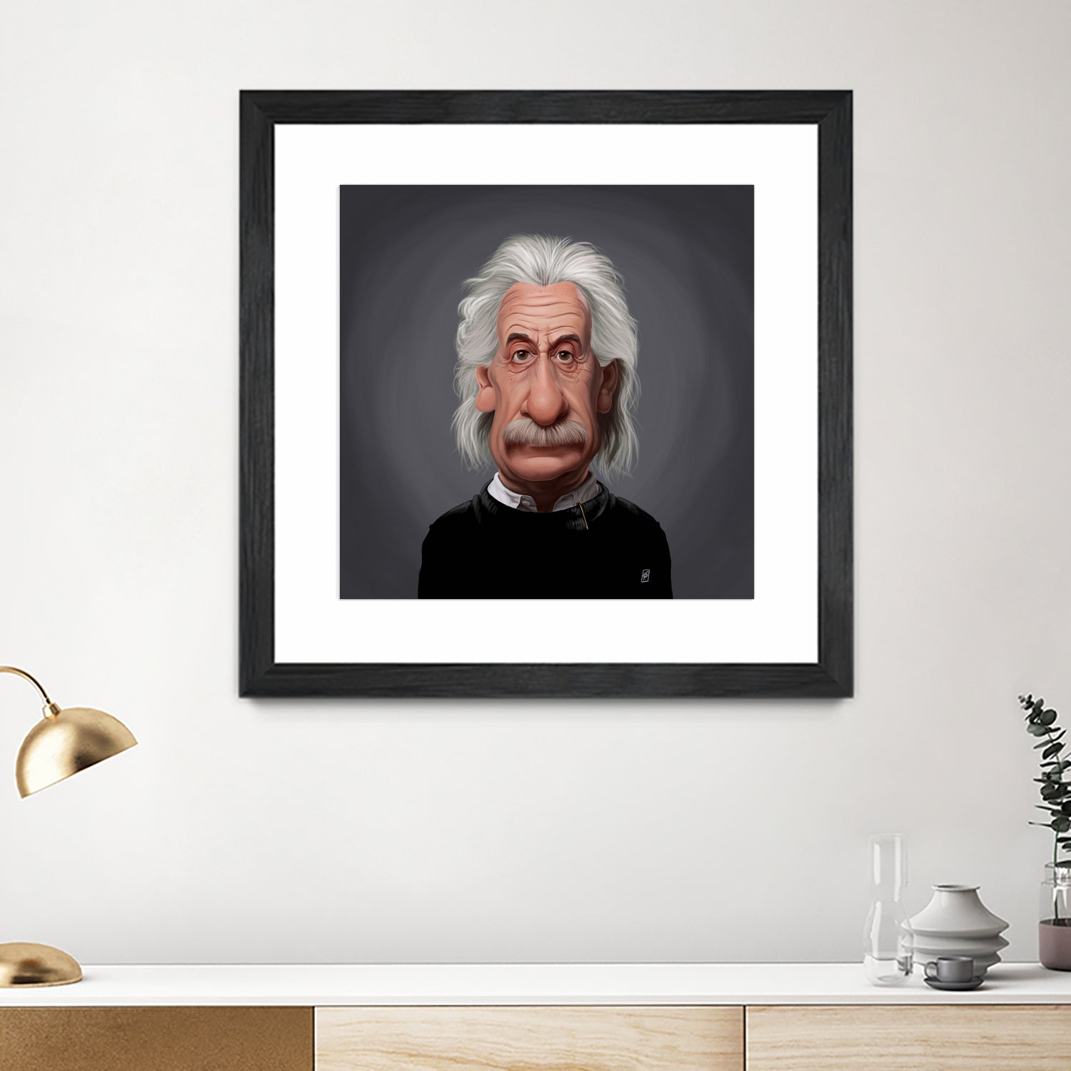 Albert Einstein by Rob Snow on GIANT ART - black digital painting