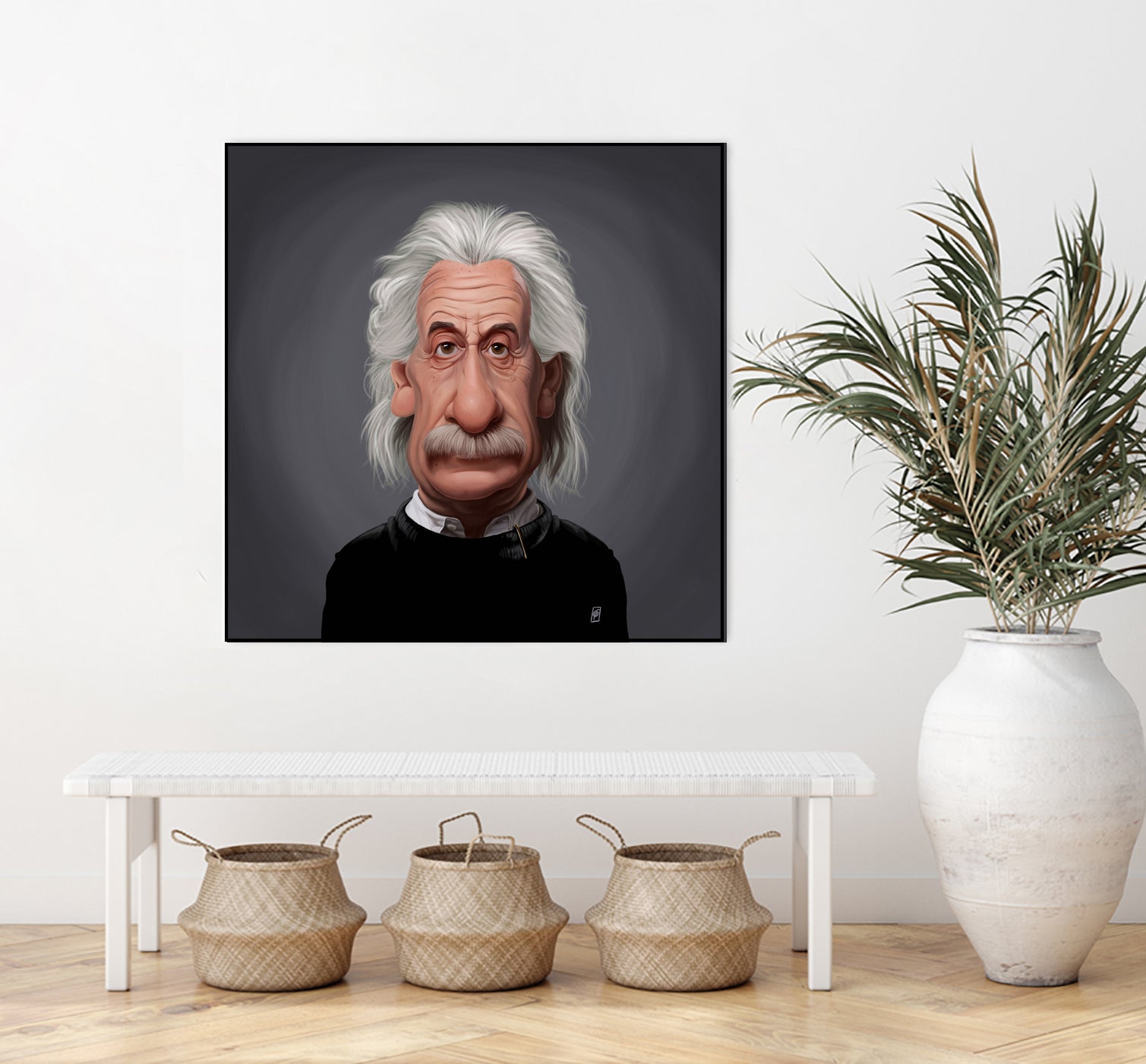 Albert Einstein by Rob Snow on GIANT ART - black digital painting