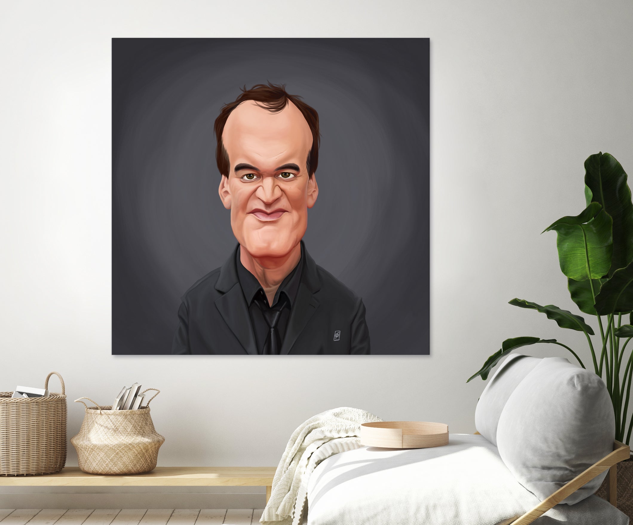 Quentin Tarantino by Rob Snow on GIANT ART - gray digital painting