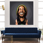 Bob Marley by Rob Snow on GIANT ART - yellow digital painting