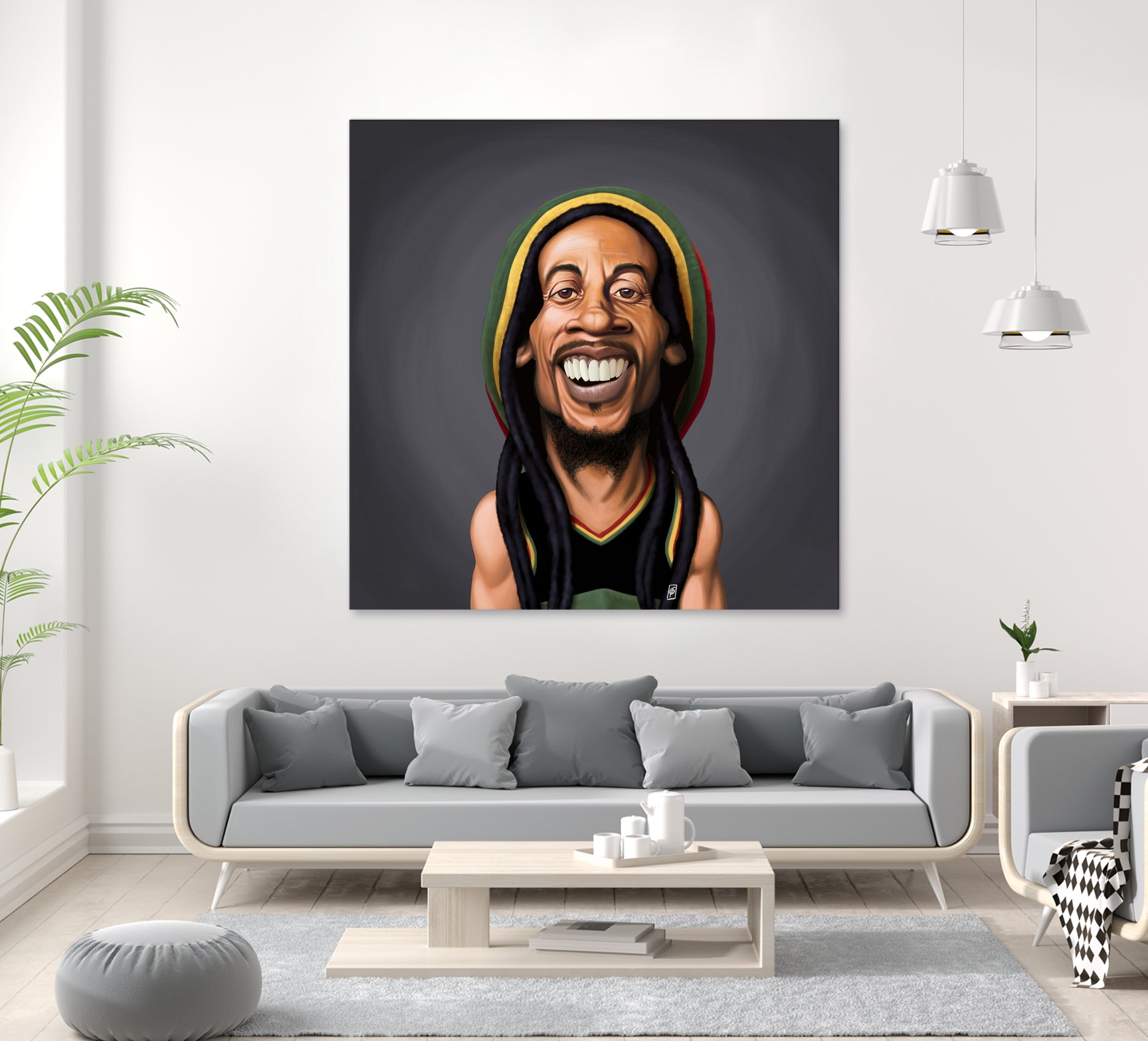 Bob Marley by Rob Snow on GIANT ART - yellow digital painting