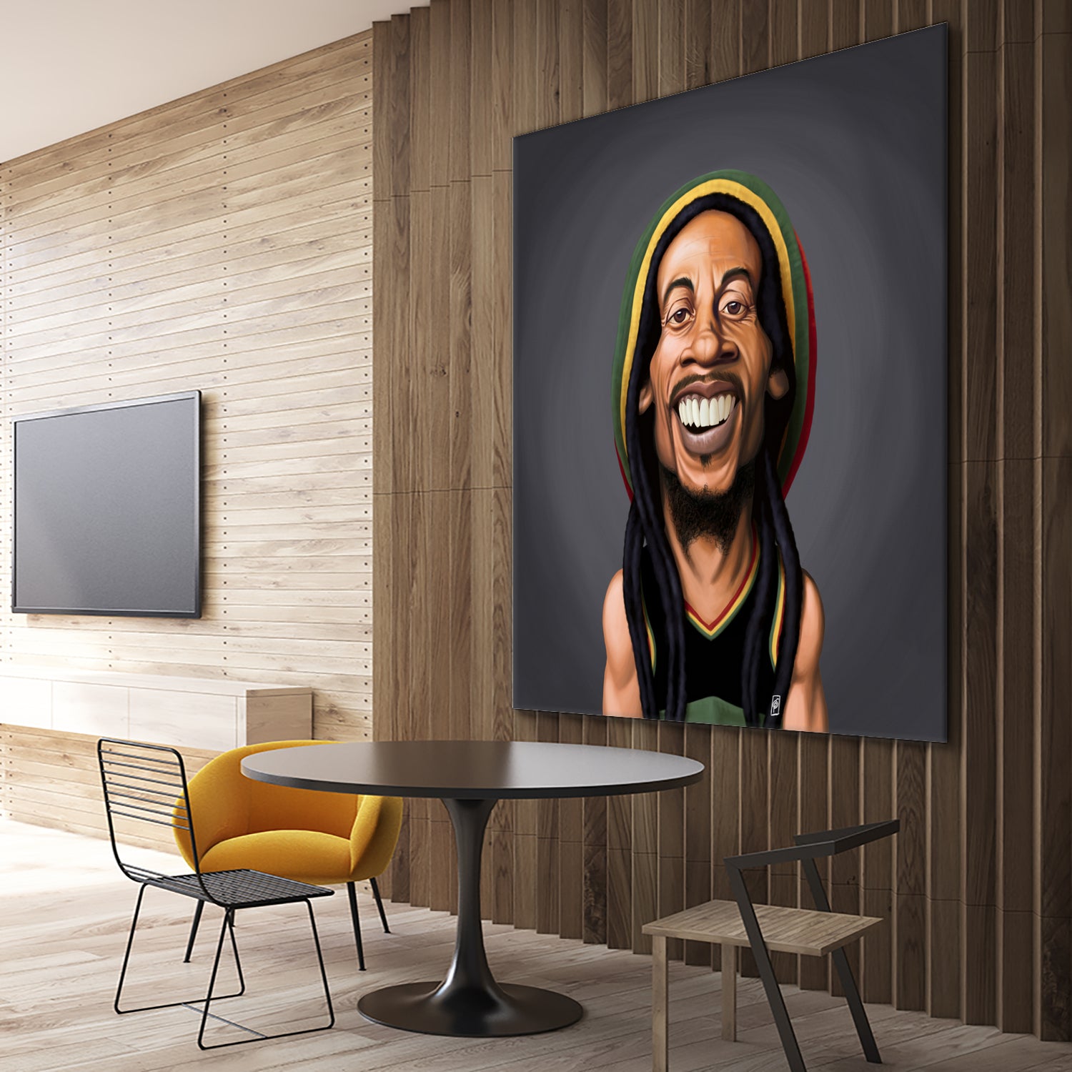 Bob Marley by Rob Snow on GIANT ART - yellow digital painting