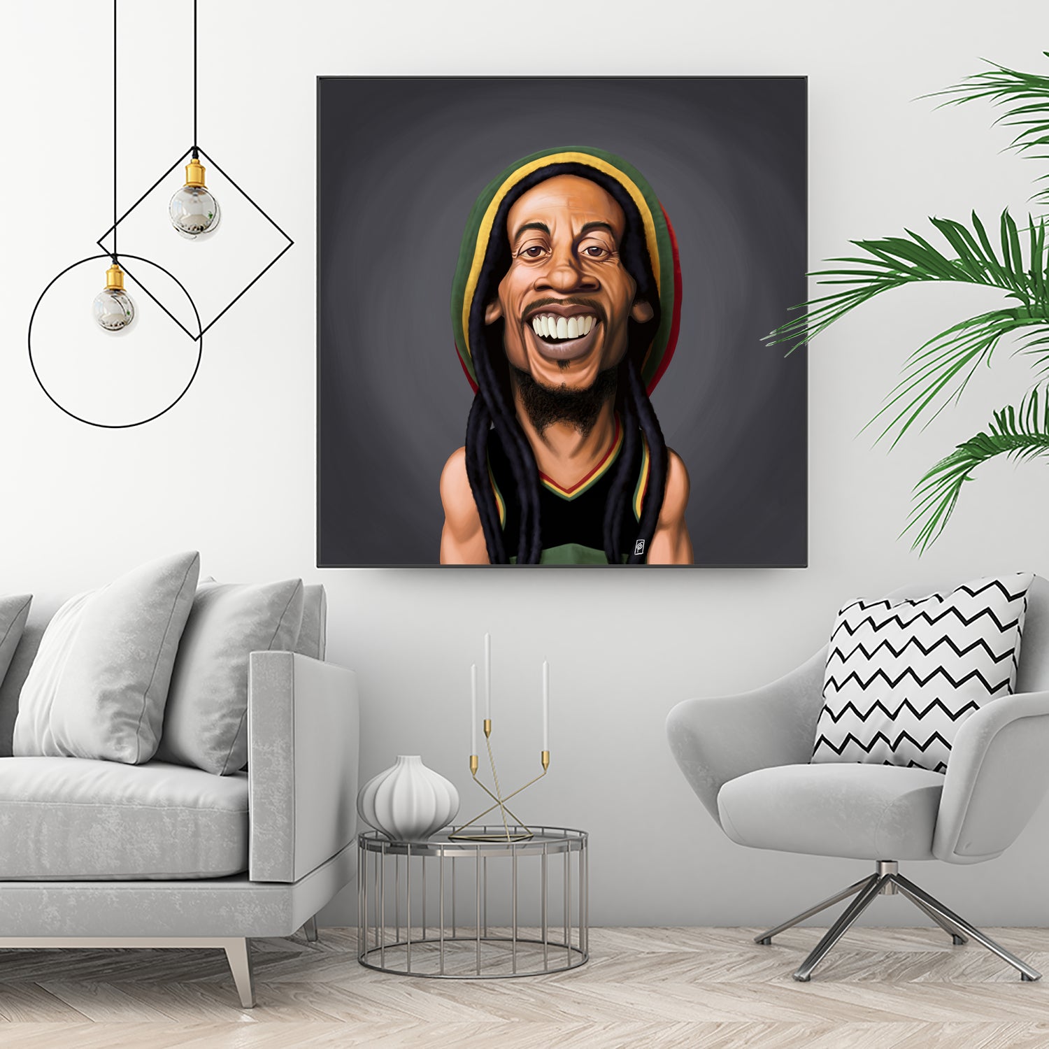 Bob Marley by Rob Snow on GIANT ART - yellow digital painting