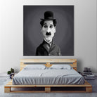 Charlie Chaplin by Rob Snow on GIANT ART - gray digital painting