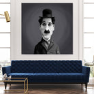 Charlie Chaplin by Rob Snow on GIANT ART - gray digital painting