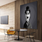 Charlie Chaplin by Rob Snow on GIANT ART - gray digital painting