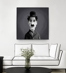 Charlie Chaplin by Rob Snow on GIANT ART - gray digital painting