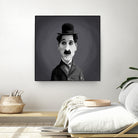 Charlie Chaplin by Rob Snow on GIANT ART - gray digital painting