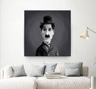 Charlie Chaplin by Rob Snow on GIANT ART - gray digital painting