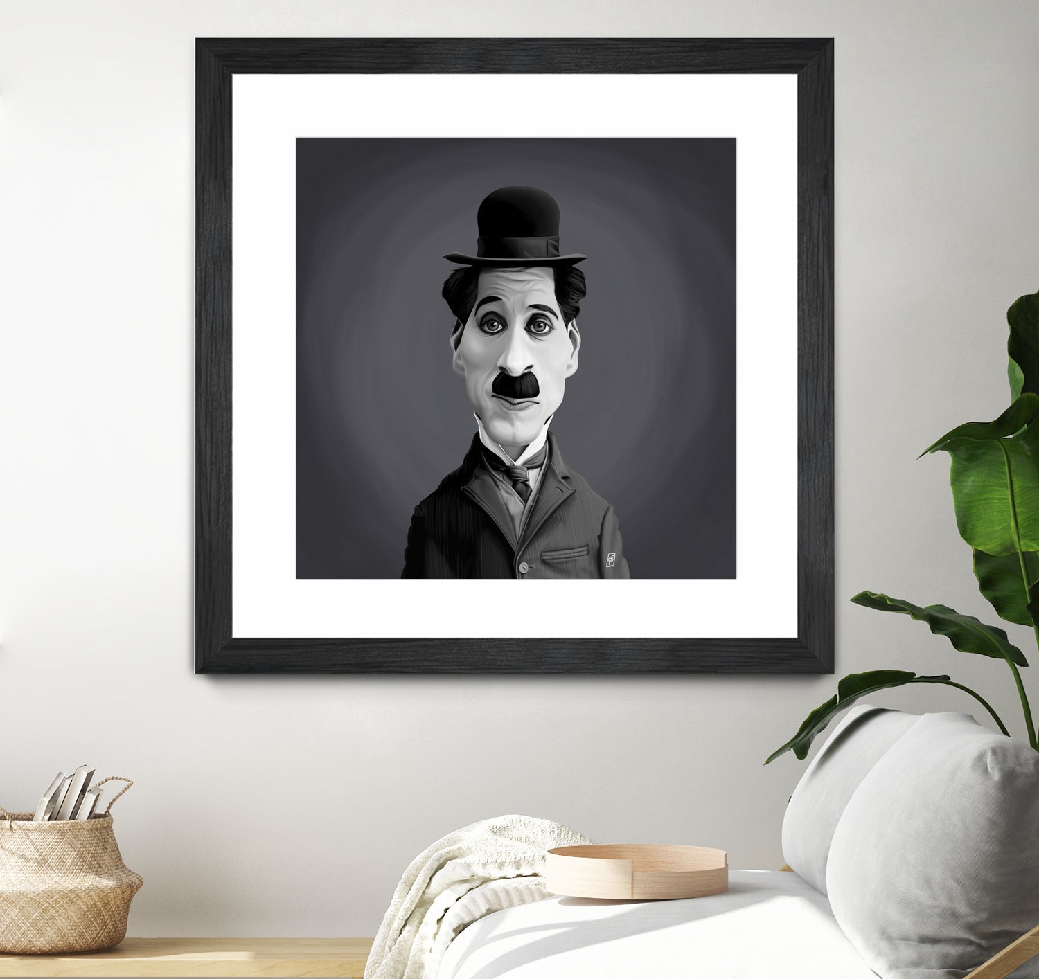 Charlie Chaplin by Rob Snow on GIANT ART - gray digital painting