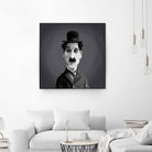 Charlie Chaplin by Rob Snow on GIANT ART - gray digital painting