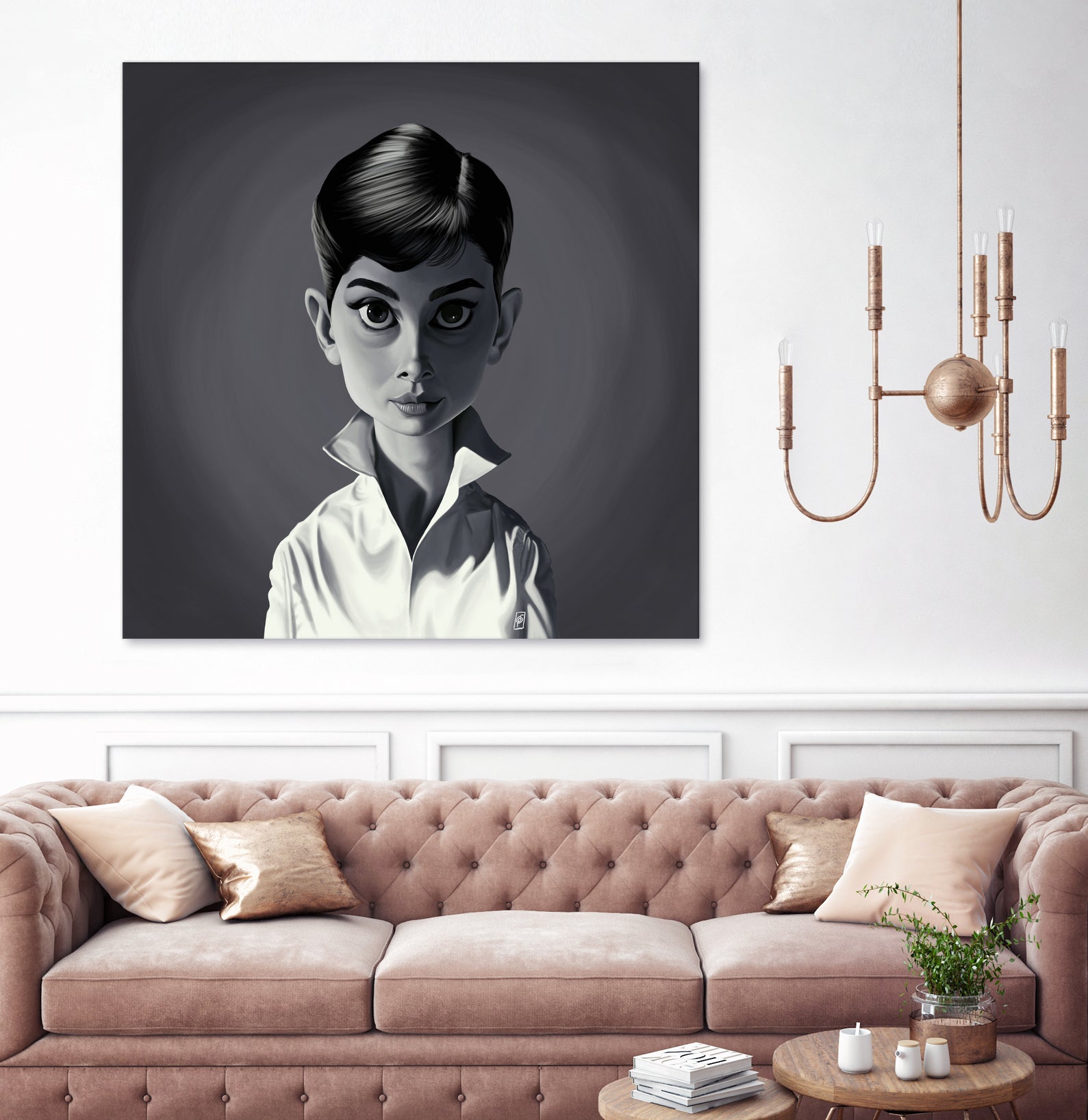 Audrey Hepburn by Rob Snow on GIANT ART - gray digital painting