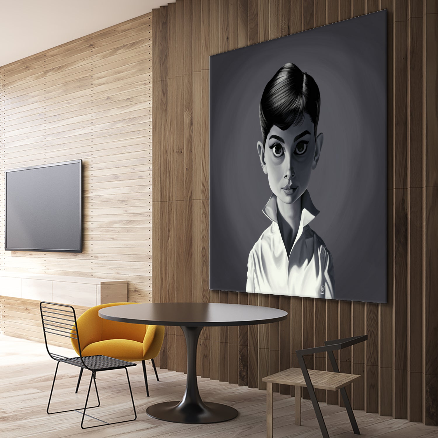 Audrey Hepburn by Rob Snow on GIANT ART - gray digital painting