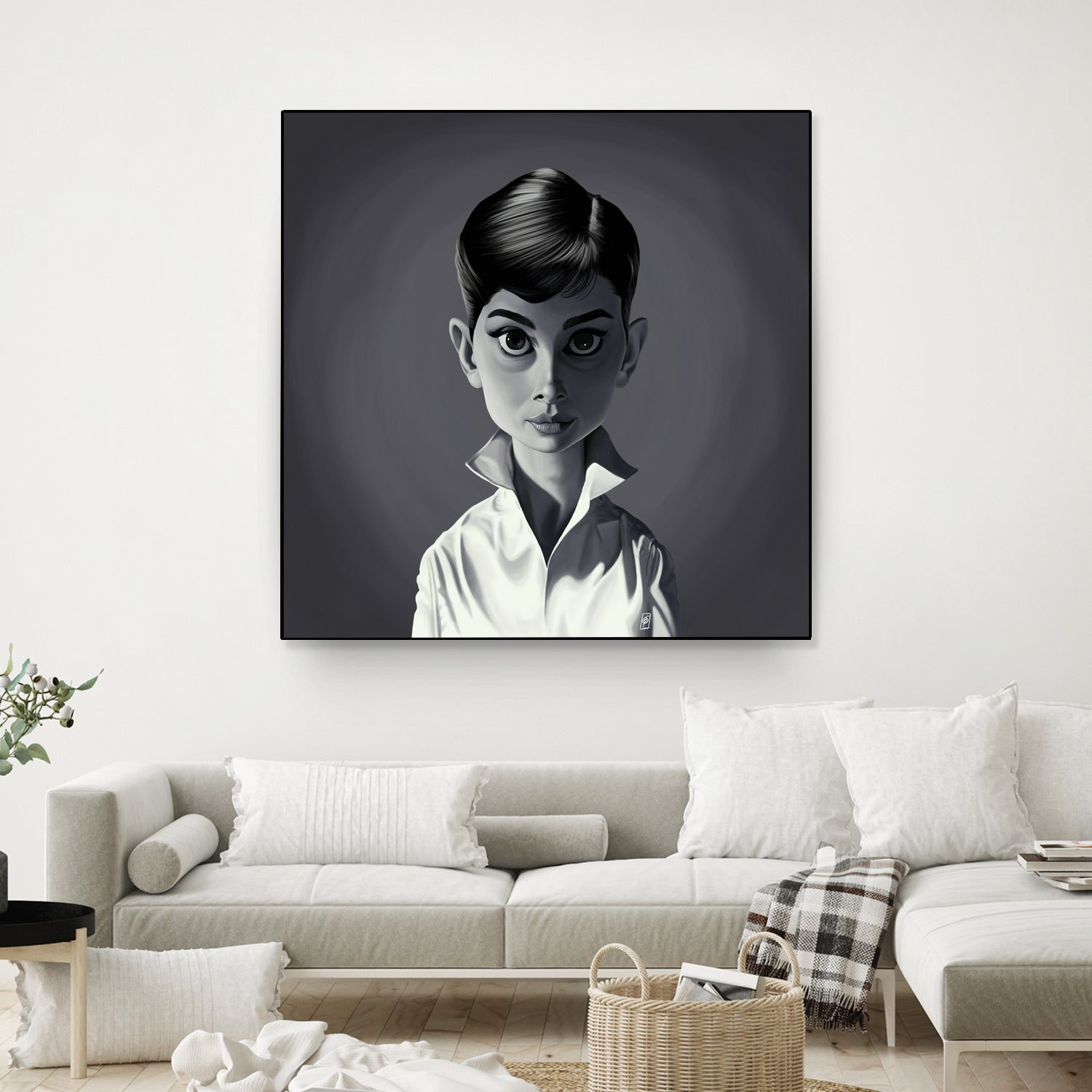 Audrey Hepburn by Rob Snow on GIANT ART - gray digital painting