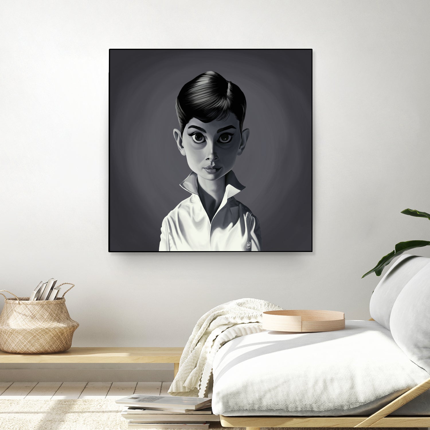 Audrey Hepburn by Rob Snow on GIANT ART - gray digital painting